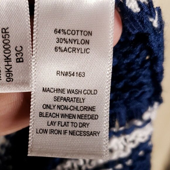 Marc New York Textured Blue White Stripe Cardigan - Picture 7 of 7